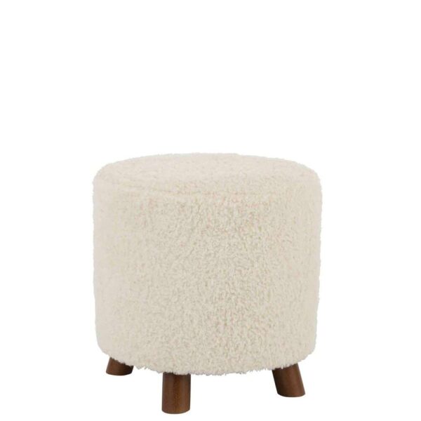 POUF SHEEP LEG POLYESTER WHITE