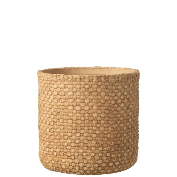 FLOWERPOT WOVEN CEMENT BEIGE EXTRA LARGE