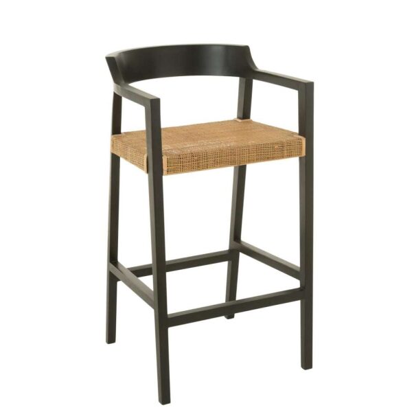 BARSTOOL EMMA TEAK BLACK/BROWN