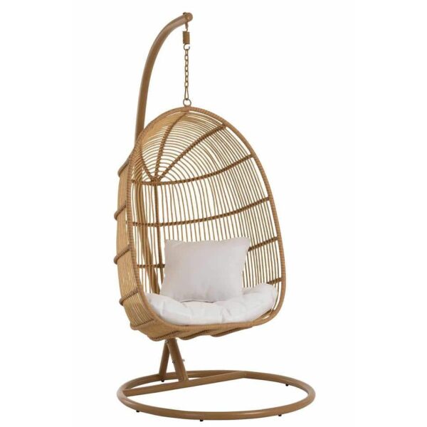 HANGING CHAIR OVAL STEEL NATURAL