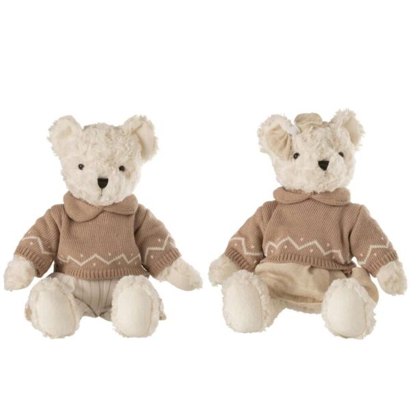 BEAR PLUSH BOY/GIRL WITH CLOTHES TEXTILE LARGE ASSORTMENT OF 3