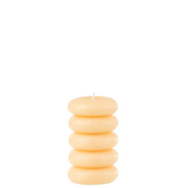 CANDLE MACARON LIGHT YELLOW LARGE-10H