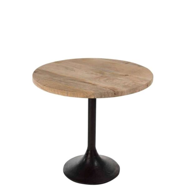 TABLE BAR ROUND WOOD/METAL NATURAL/BLACK