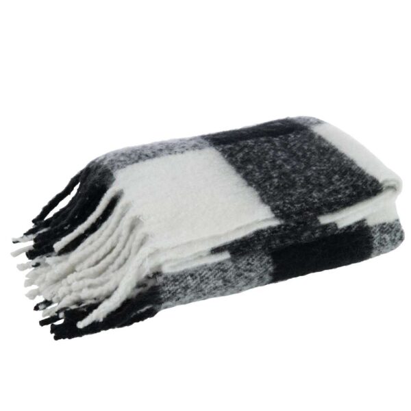 PLAID TILES POLYESTER BLACK/WHITE