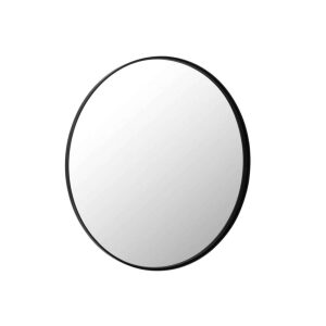 MIRROR ROUND HIGH BORDER METAL/GLASS BLACK LARGE