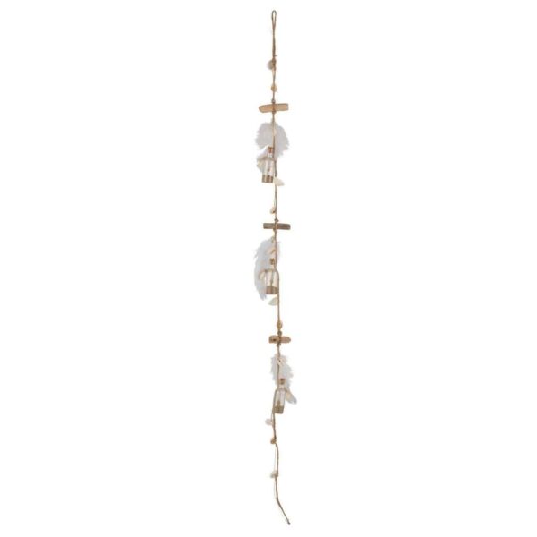 GARLAND BOTTLES/FEATHERS GLASS NAT