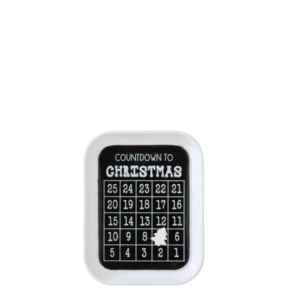 CALENDAR CHRISTMAS DECEMBER METAL BLACK