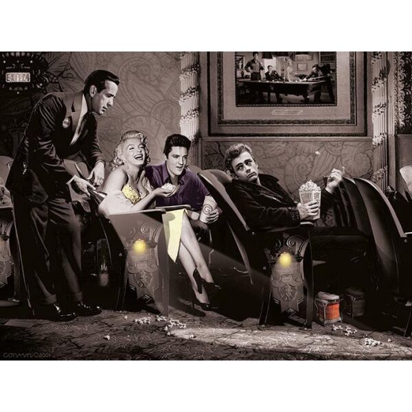 Elvis,Marilyn Monroe,James Dean , Canvas bilde- 60x80 cm