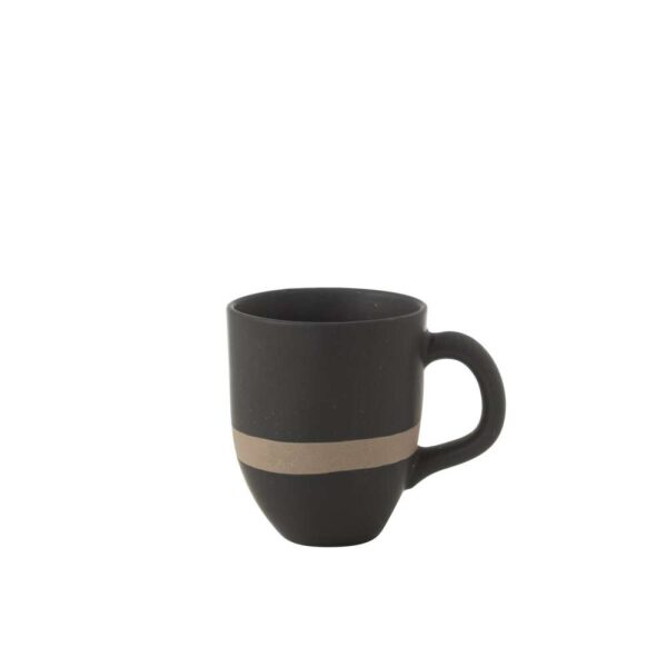 MUG  CERAMIC BLACK/TAUPE
