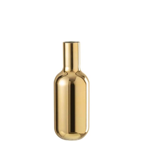 BOTTLE DECO GLASS GOLD LARGE