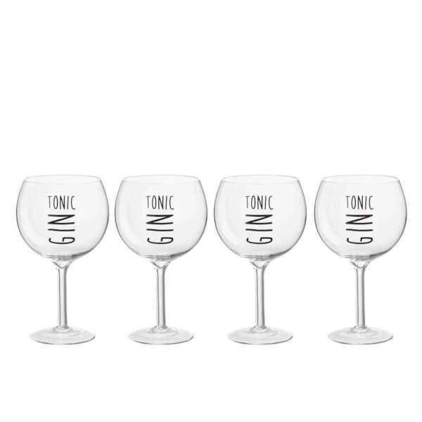 GIFTBOX 4 GIN GLASSES GLASS TRANSPARENT/BLACK
