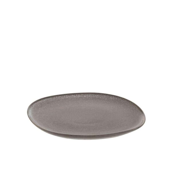 PLATE LOUISE CERAMIC BROWN MEDIUM
