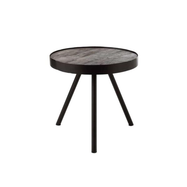 SIDE TABLE FIEN MANGO WOOD IRON DARK BROWN BLACK