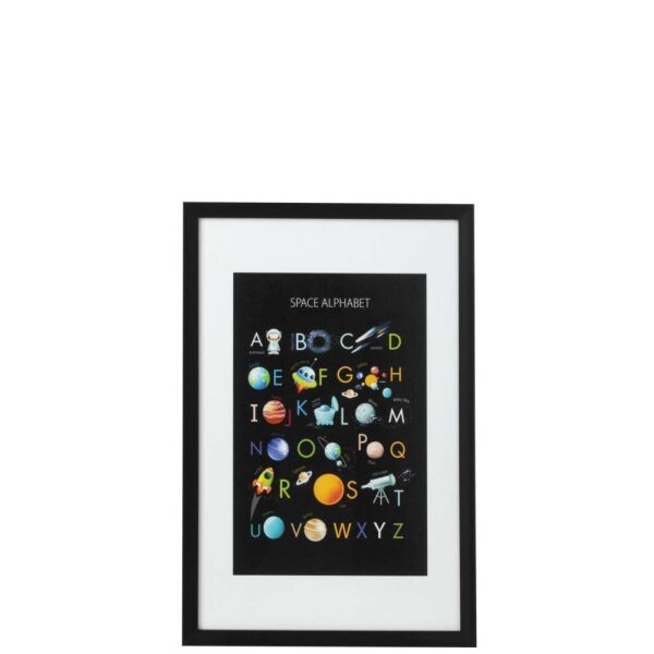 WALL DECO ALPHABET PAPER/PLASTIC BLACK