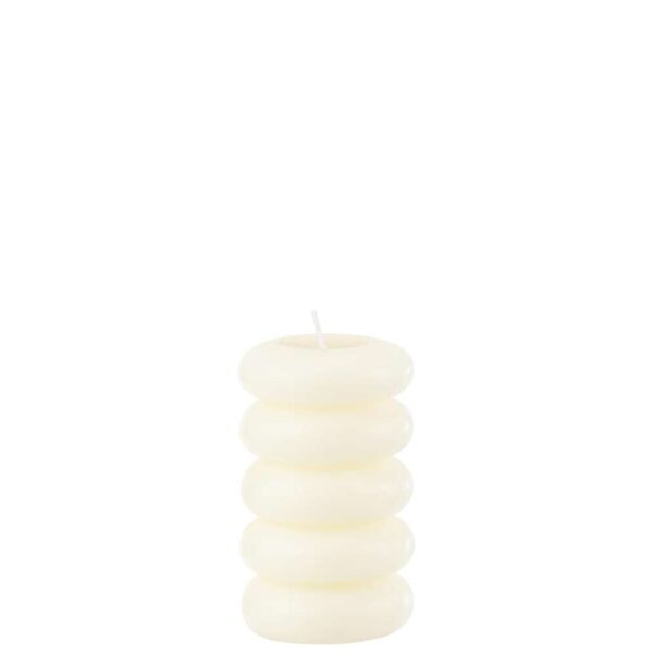 CANDLE MACARON WHITE LARGE-10H