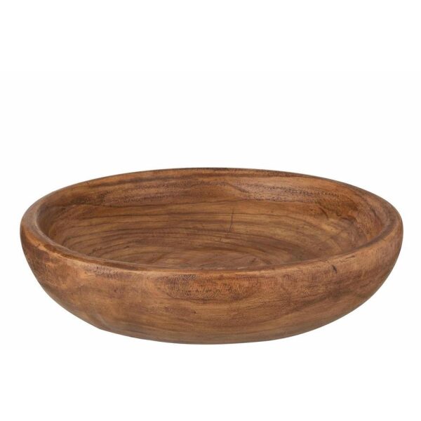 PLATE PAULOWNIA WOOD BROWN