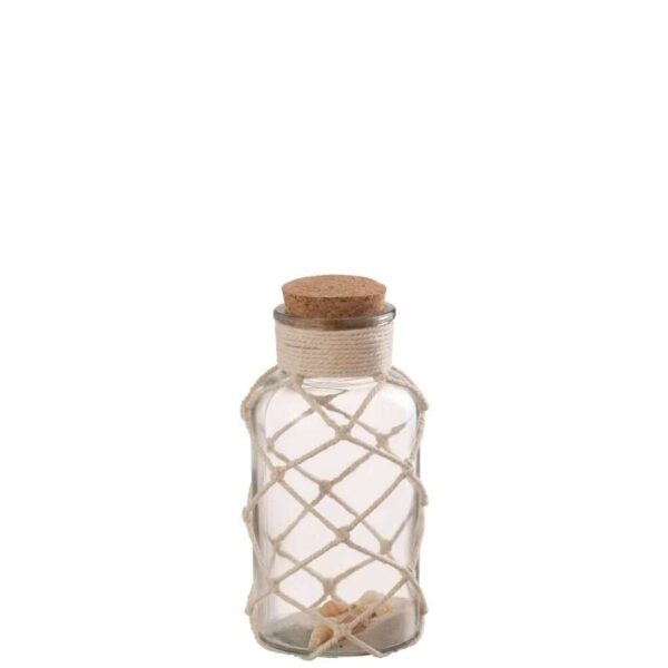 DECORATION VASE SAND SHELLS GLASS TRANSPARENT MEDIUM