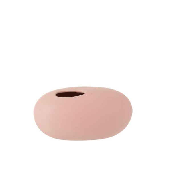VASE OVAL CERAMIC PASTEL PINK LARGE