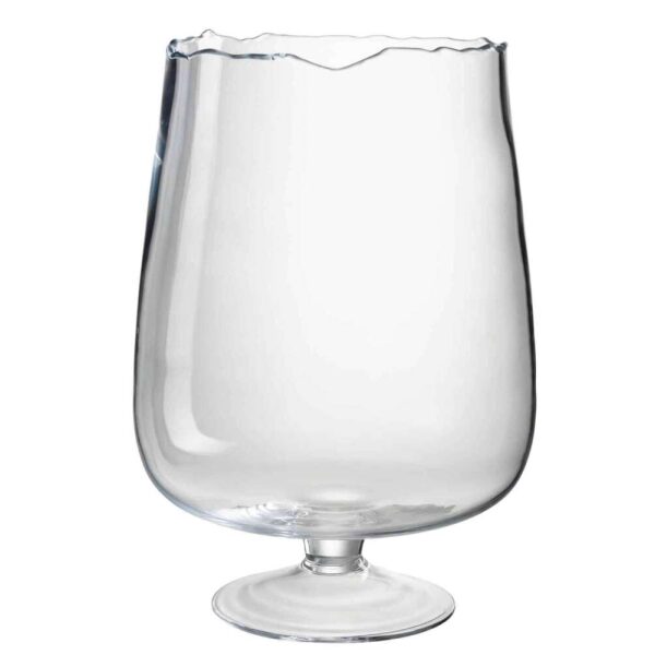 HURRICANE ON FOOT IRREGULAR BORDER GLASS TRANSPARENT LARGE