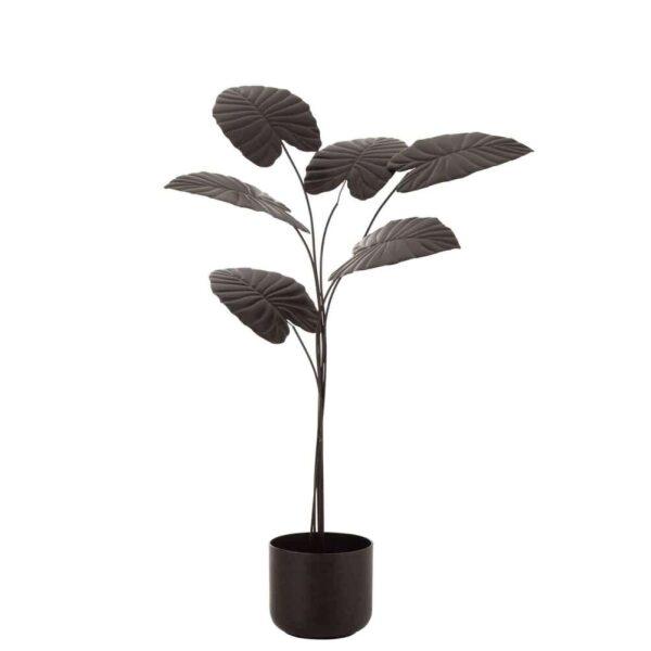 PLANT DECORATION METAL DARK BROWN SMALL