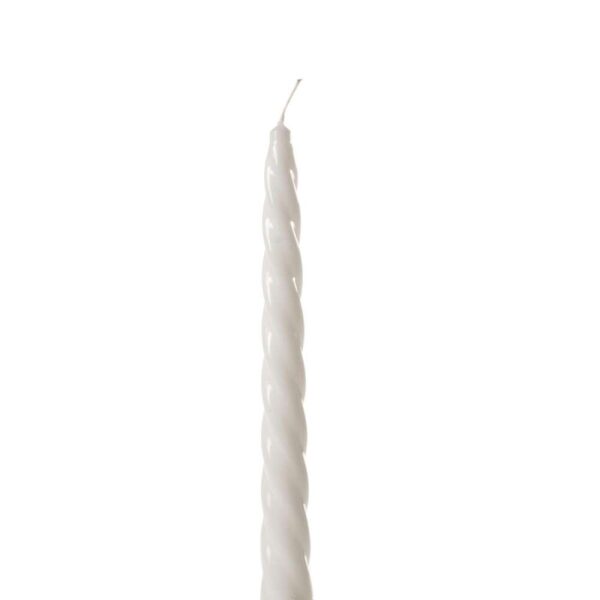 Snurrelys 2X23cm Hvit lakk