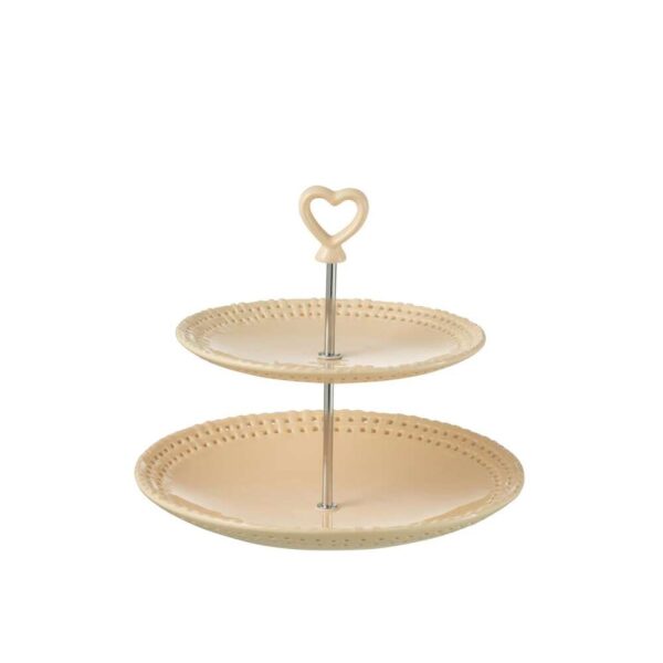 PLATE 2 LAYERS CERAMIC PEACH