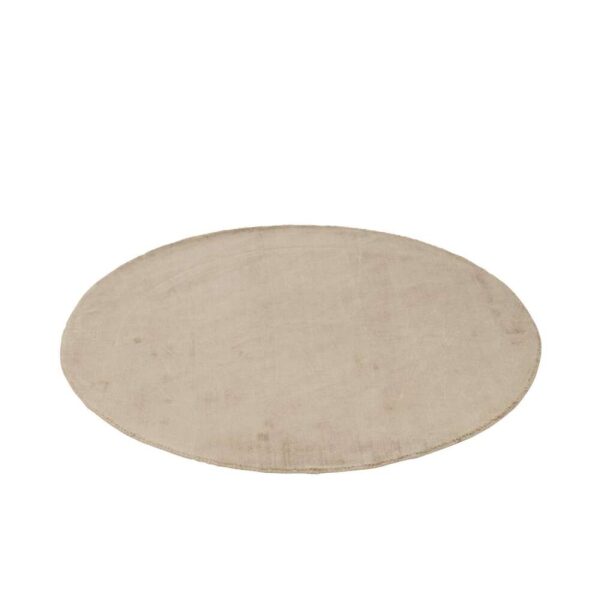 CARPET ROUND HANDMADE VISCOSE BEIGE