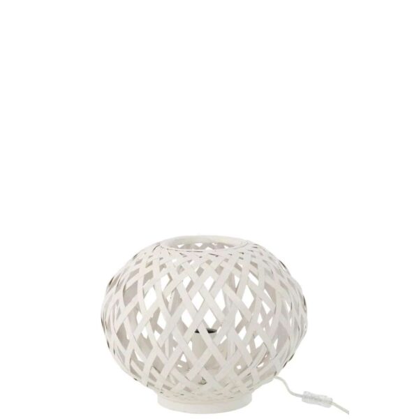 TABLE LAMP BAMBOO WHITE