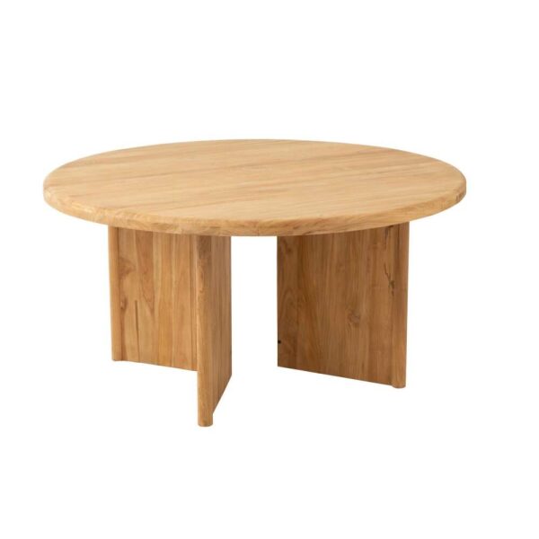 TABLE ROUND TEAK WOOD NATURAL