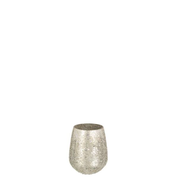 CANDLE HOLDER SPARKLE GLASS GOLD MEDIUM