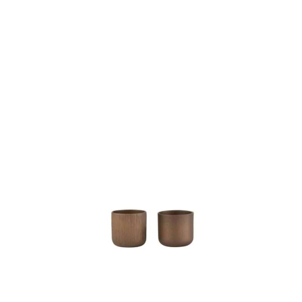 FLOWERPOT GEN CERAMIC GOLD/COPPER EXTRA SMALL ASSORTMENT OF 2