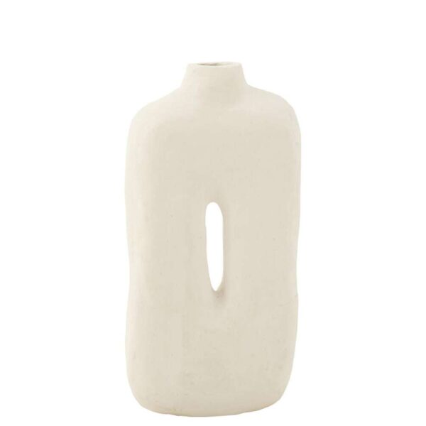 POT SQUARE PAPER MACHE WHITE