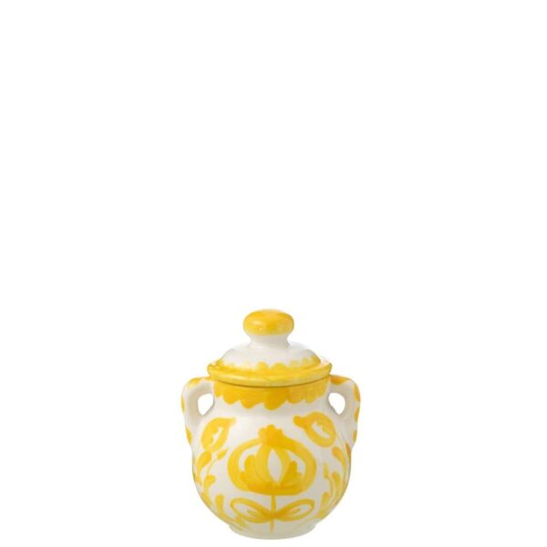 JAR GRANADA CERAMIC WHITE/YELLOW