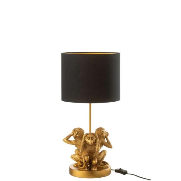 LAMP TABLE MONKEY 3PIECES POLY GOLD