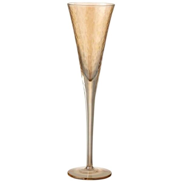 CHAMPAGNE GLASS IRREGULAR GLASS AMBER