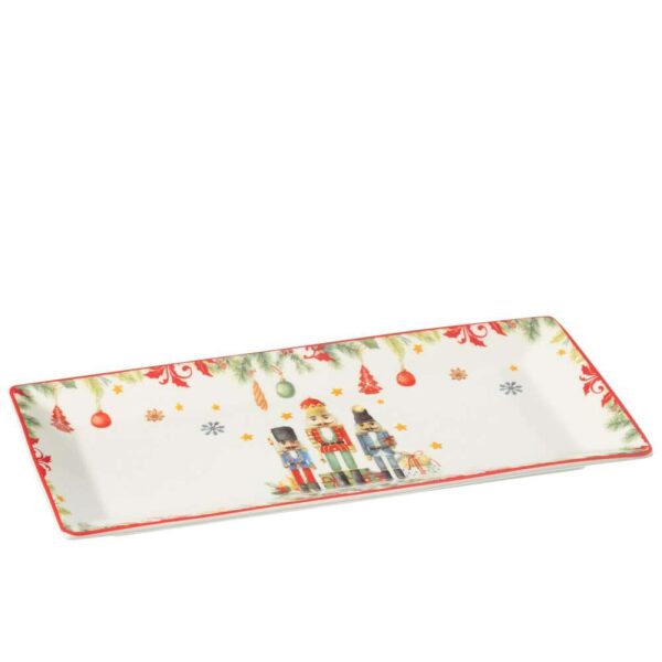 PLATE RECTANGLE NUTCRACKER GIFTBOX CERAMICES WHITE