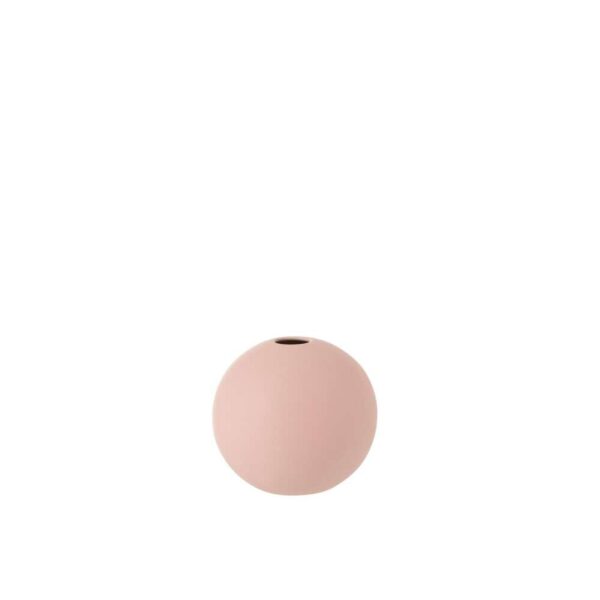 VASE BALL CERAMIC PASTEL PINK SMALL