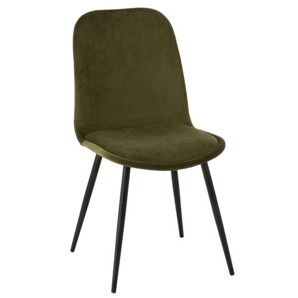CHAIR CLAIRE METAL/TEXTILE GREEN