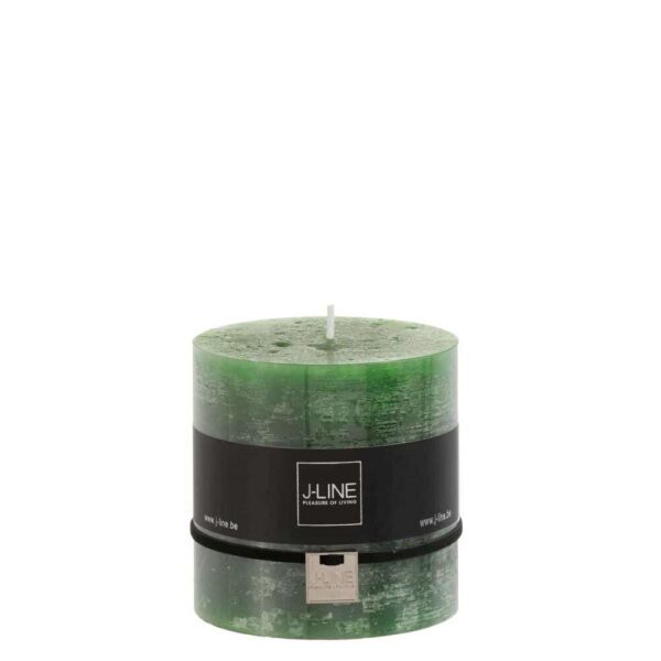 CYLINDER CANDLE LIGHT GREEN -64H