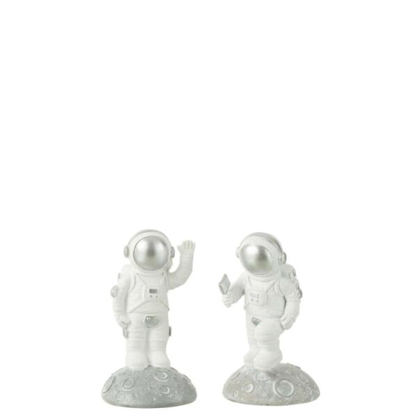 ASTRONAUTS POLY WHITE/SILVER ASSORTMENT OF 2