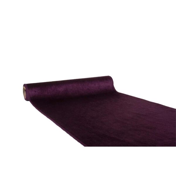 Løper Fløyel Plomme 35X90Cm