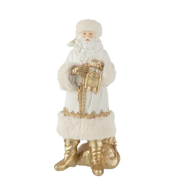 SANTA CLAUS POLY WHITE/GOLD