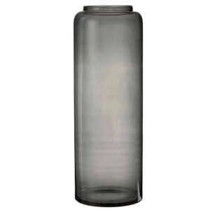 VASE RIGHT LONG GLASS GREY XL
