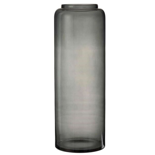 VASE RIGHT LONG GLASS GREY XL