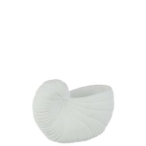 FLOWERPOT SHELL CEMENT WHITE LARGE