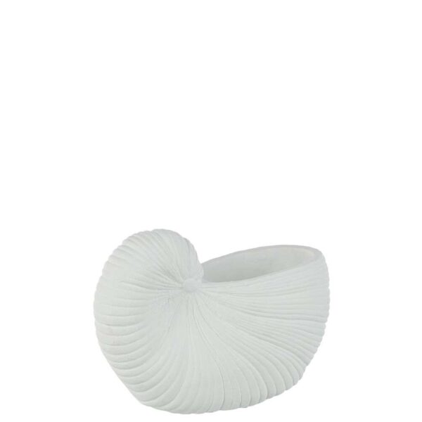 FLOWERPOT SHELL CEMENT WHITE LARGE
