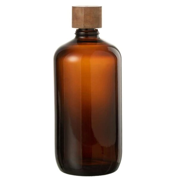 BOTTLE VINTAGE GLASS BROWN