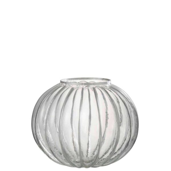 HURRICANE BALL STRIPE GLASS TRANSPARENT/SILVER LARGE