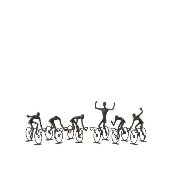 CYCLISTS POLY/METAL BLACK SMALL ASSORTMENT OF 6