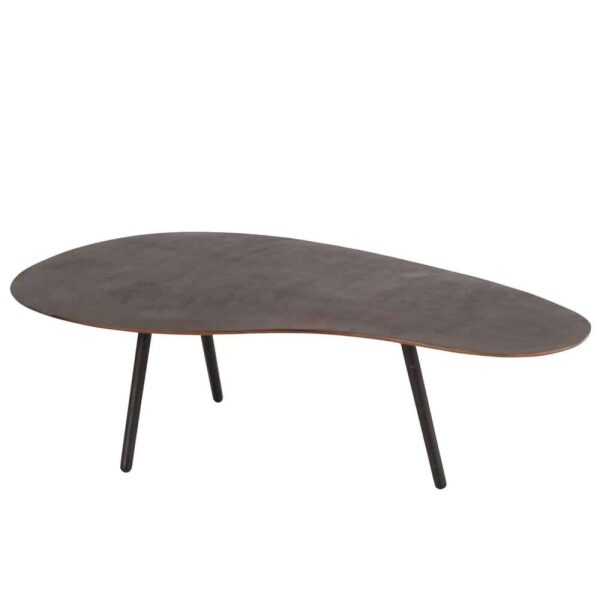 COFFEE TABLE DROP ALUMINIUM/IRON BROWN LARGE